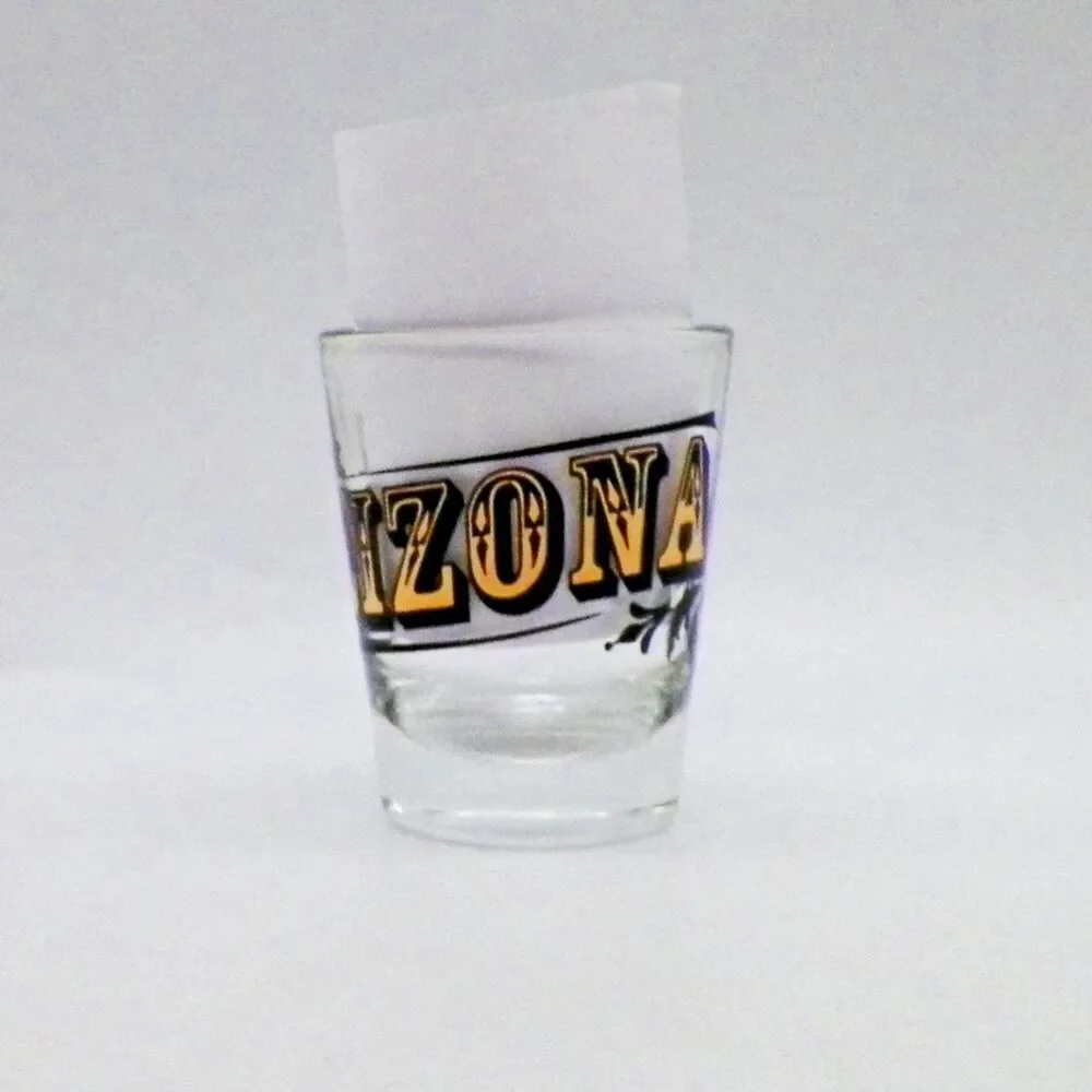 Arizona State Shot Glass Souvenir Gold & Black